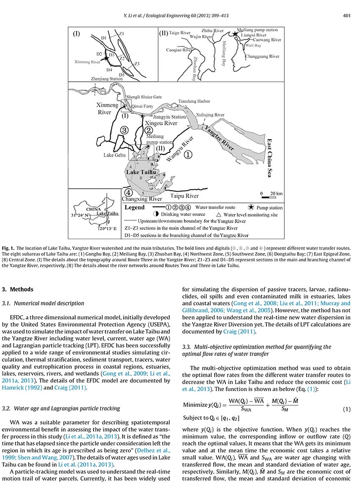 Ecological Engineering(2013)Assessing and modeling impacts of different inter-basin watertransfer routes-3.jpg